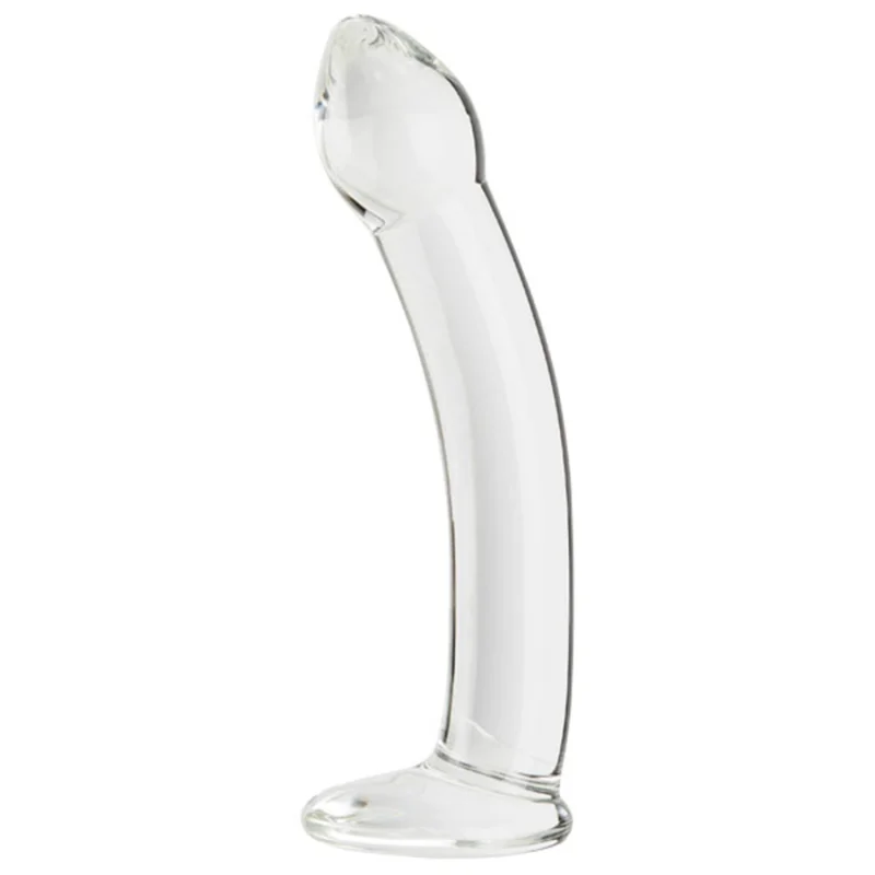 3. Sinful Curvy Glas Dildo — Bedste glas dildo — Borosilikatglas (16 cm)