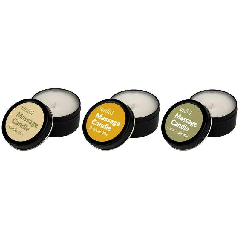 Sinful erotisk massagelys — lavtemperatur — produkt