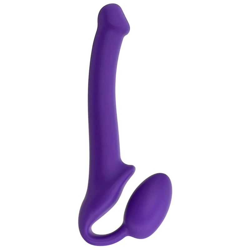 Strap-On-Me Bendable Strap-On Medium i lilla — stropfri dobbelt strap-on